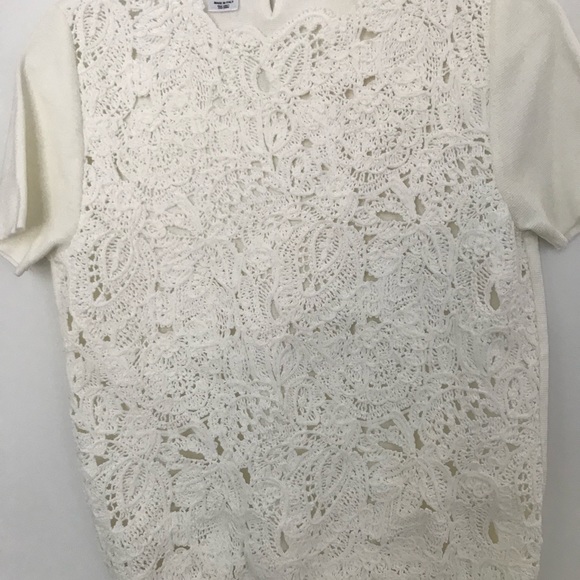 Oscar de la rental lace top - Picture 3 of 4
